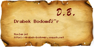 Drabek Bodomér névjegykártya